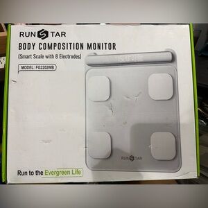 RunStar Smart Body Weight Fat Percentage F, 8-Electrode Digital Scale w/BMI